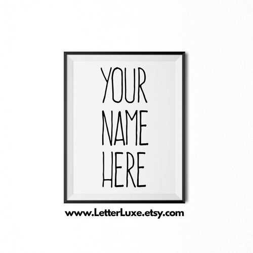 custom name printables