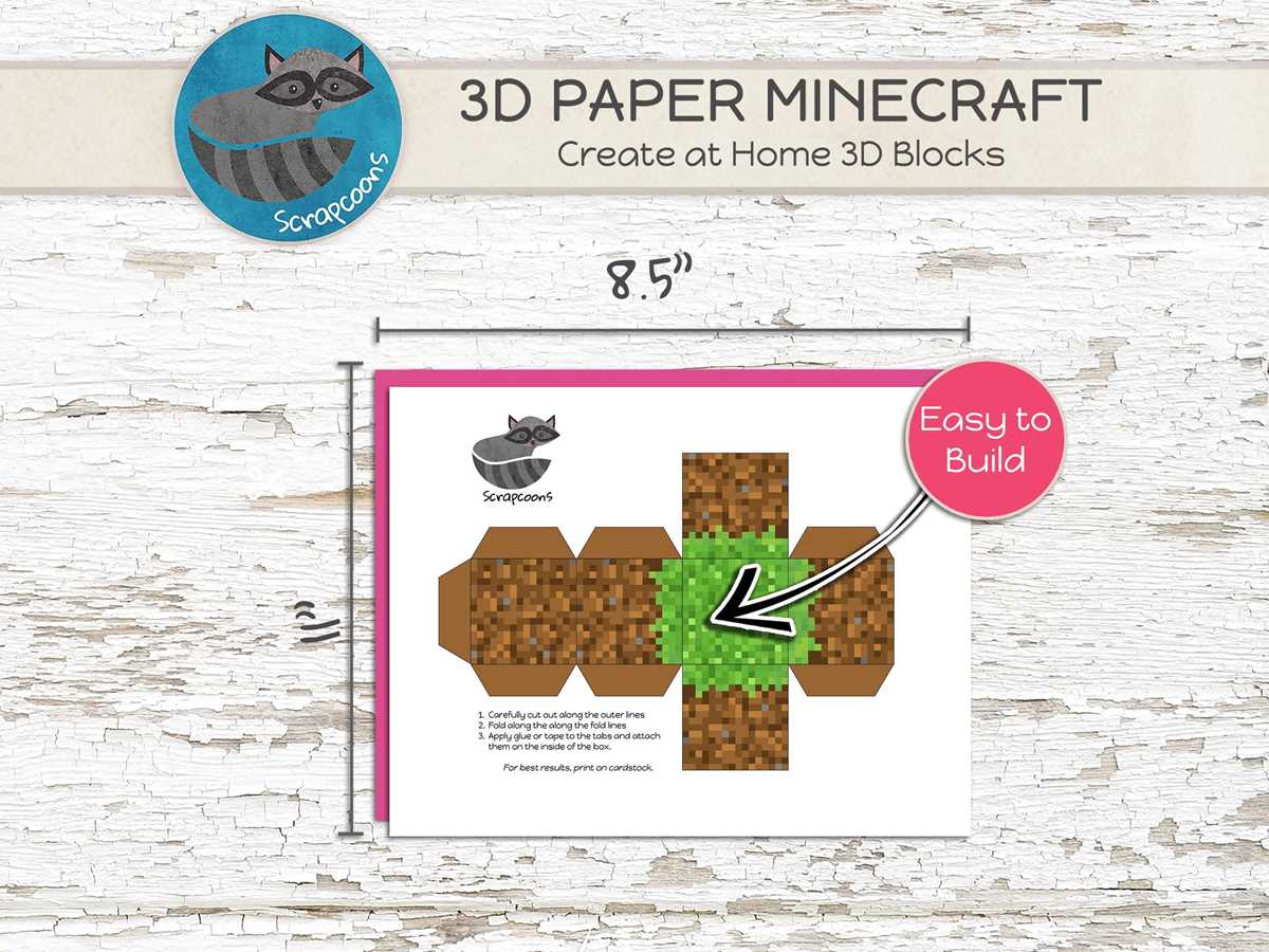 cut out minecraft printables