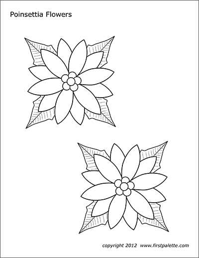 cut out poinsettia pattern printable