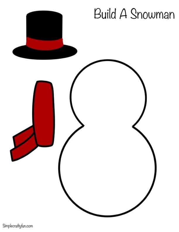 cut out snowman template printable