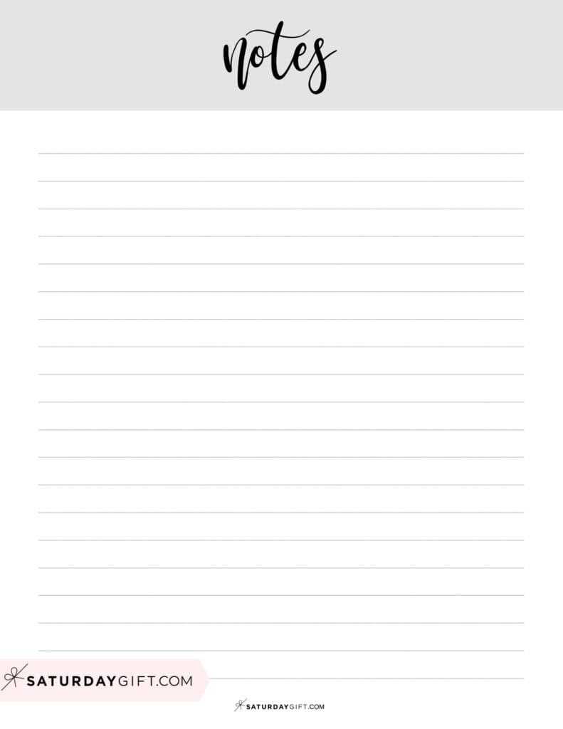 cute lined paper printable