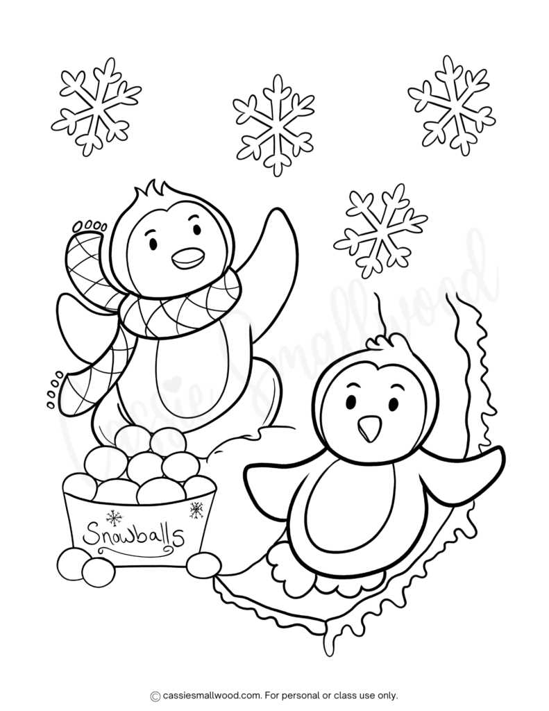 cute penguin coloring pages printable