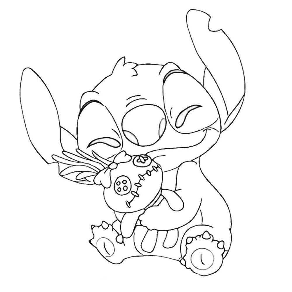 cute stitch coloring pages printable
