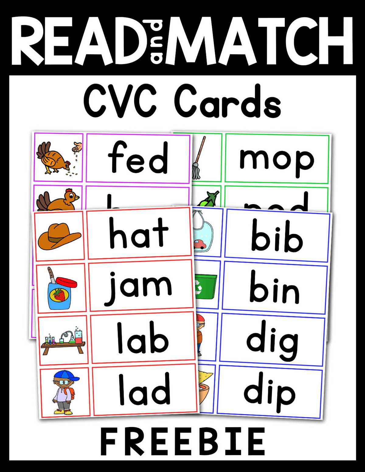 cvc matching game printable
