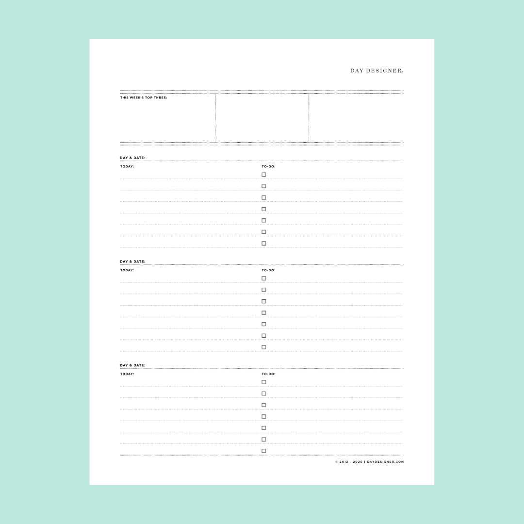 day designer printables