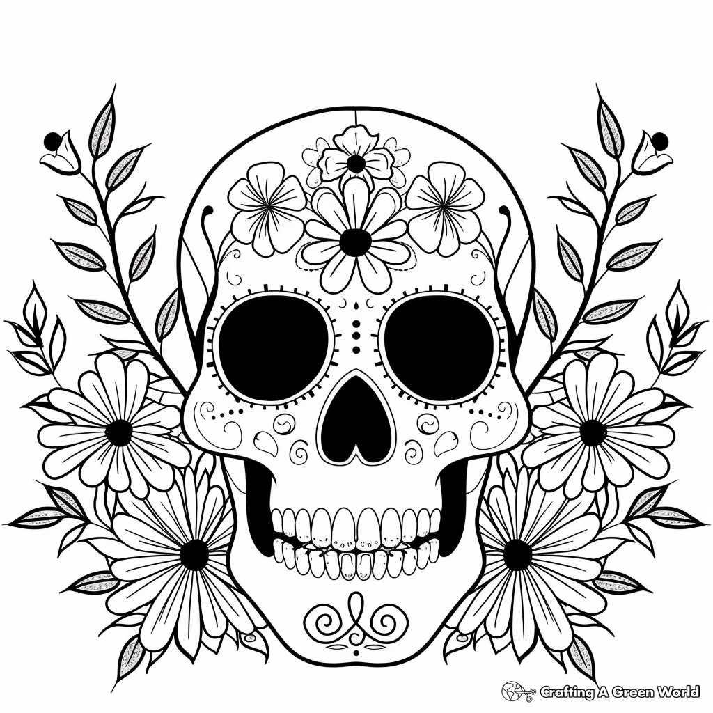 day of the dead coloring pages printable