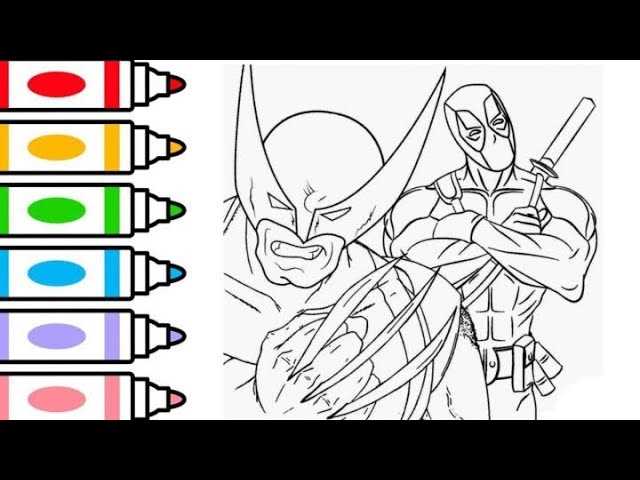 deadpool coloring pages printable
