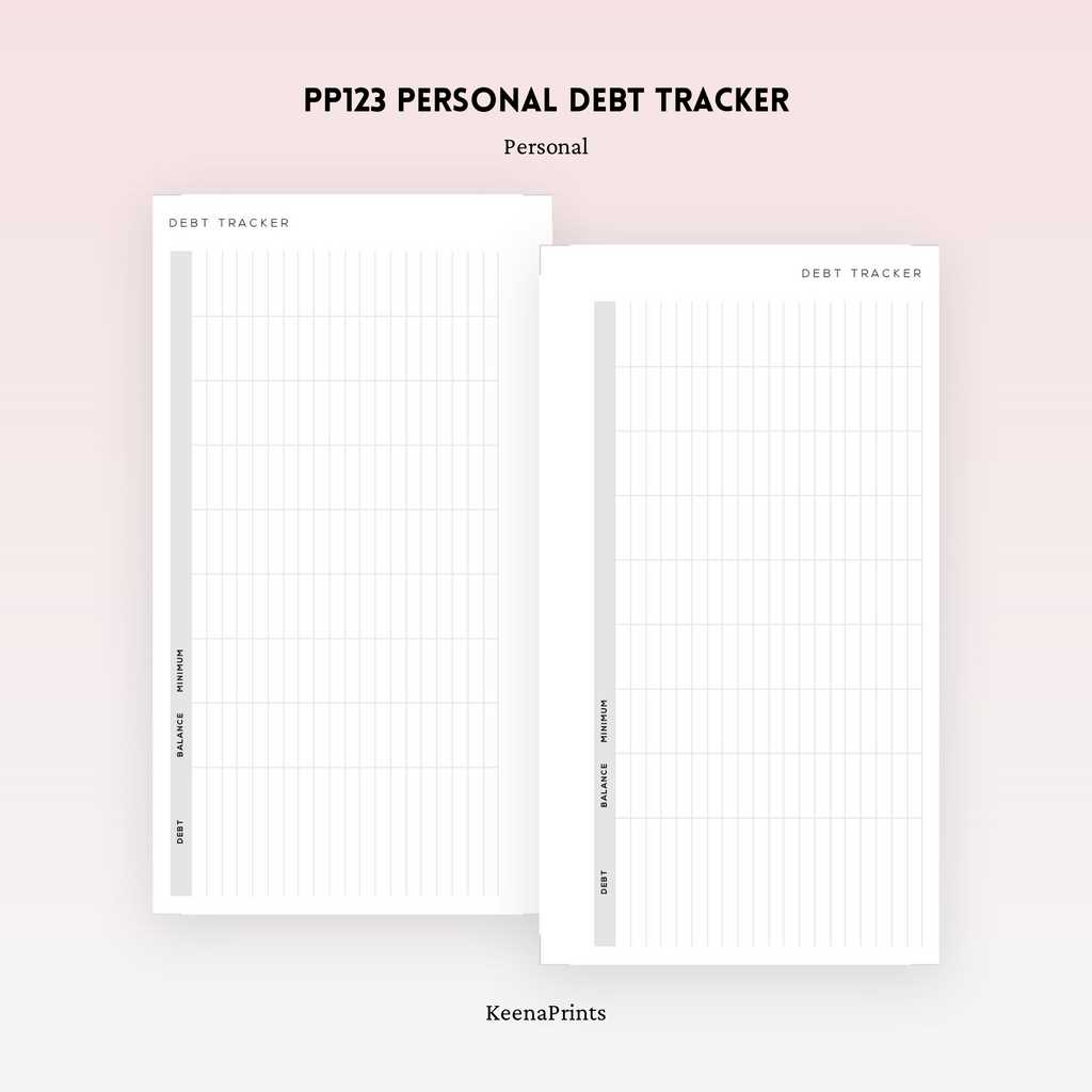 debt tracker printable