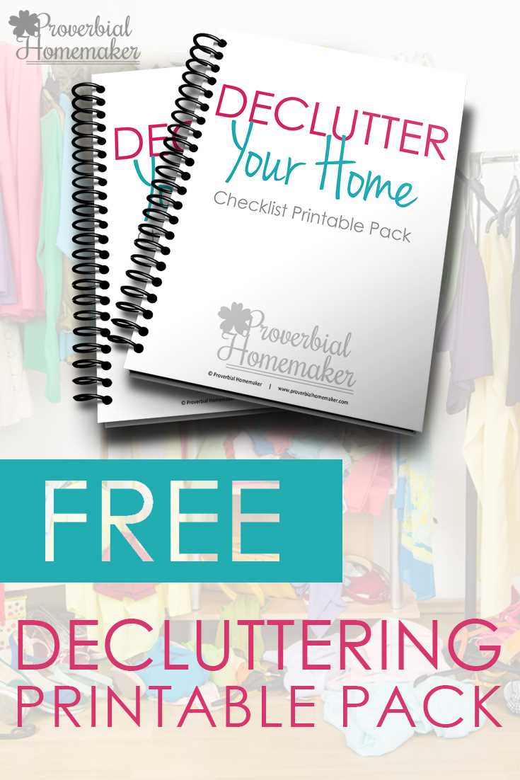 declutter checklist printable