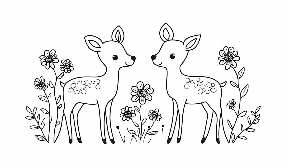 deer printable coloring pages