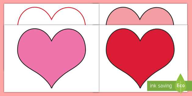 different size hearts printable
