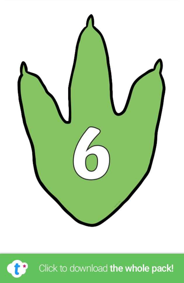dinosaur footprint printable