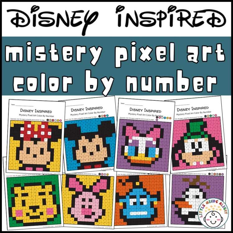 disney color by number printables