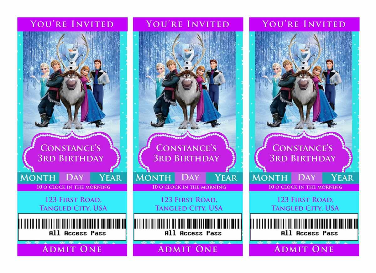 disney on ice printable ticket