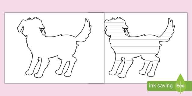 dog outline printable