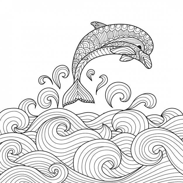 dolphin coloring pages free printable