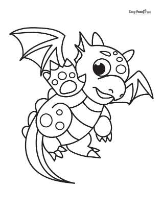 dragon printable coloring page