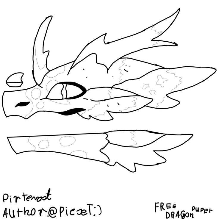 dragon puppet printable