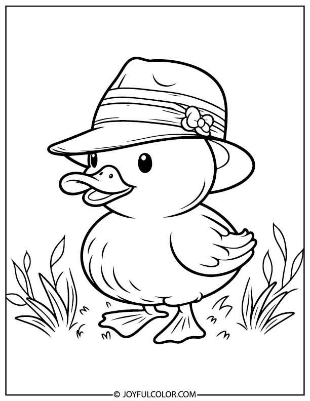duck printable coloring pages