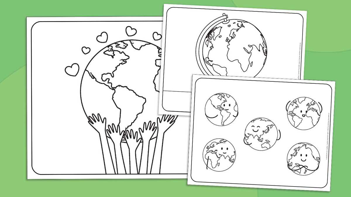 earth coloring page printable