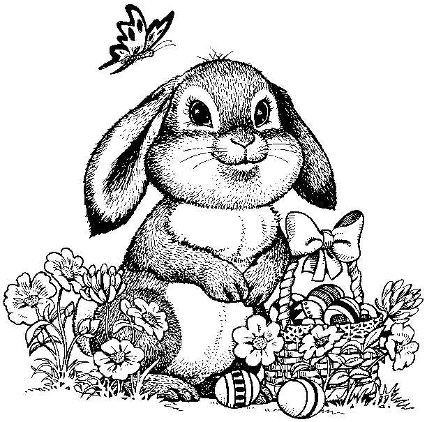 easter bunny coloring pages free printable