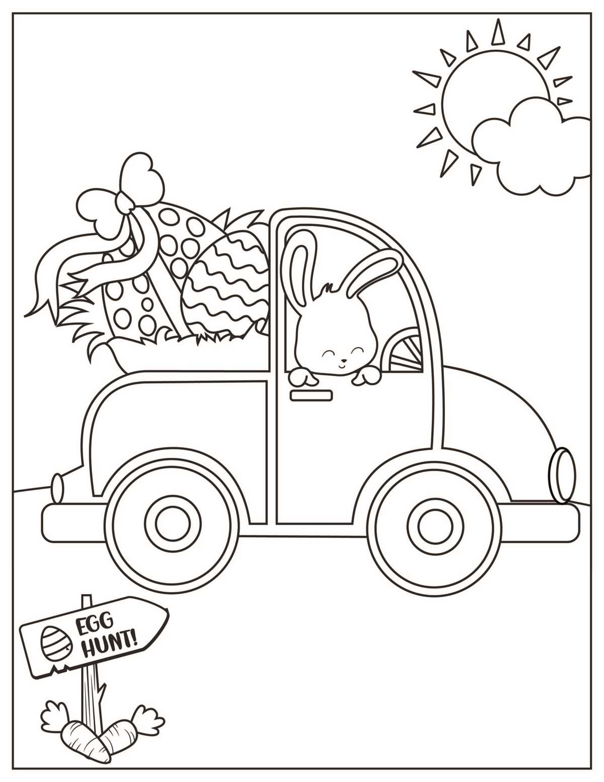 easter color pages printable