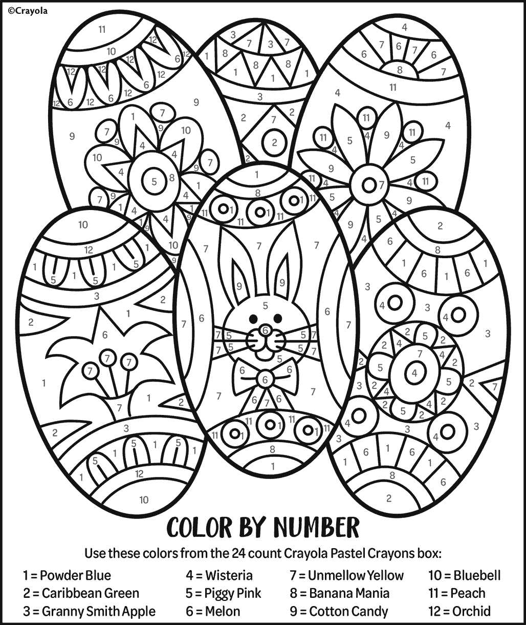 easter color pages printable