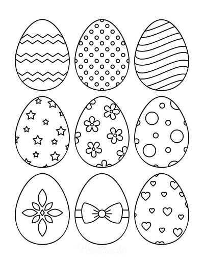 easter egg printables coloring