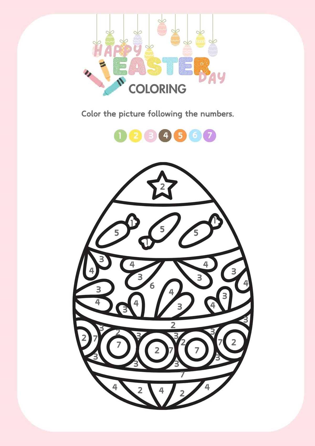 easter egg printables coloring
