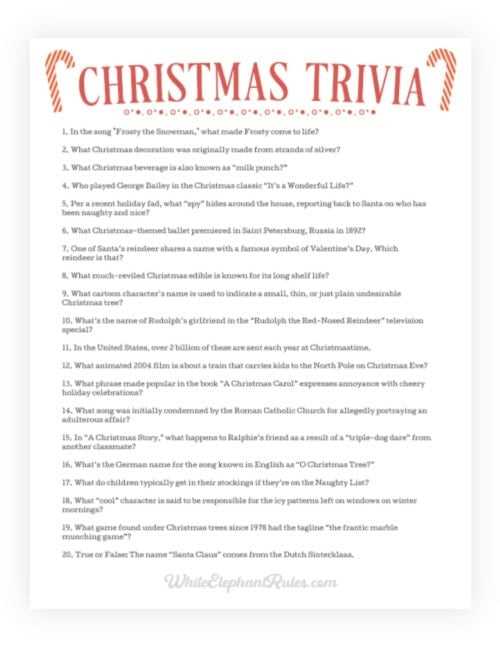 elf movie trivia questions printable