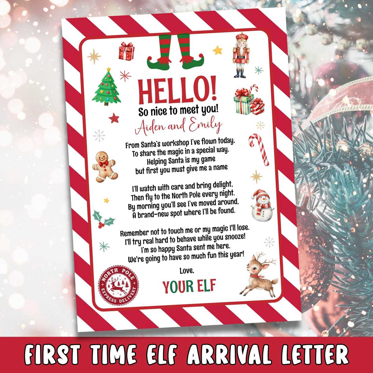 elf on the shelf arrival letters printable