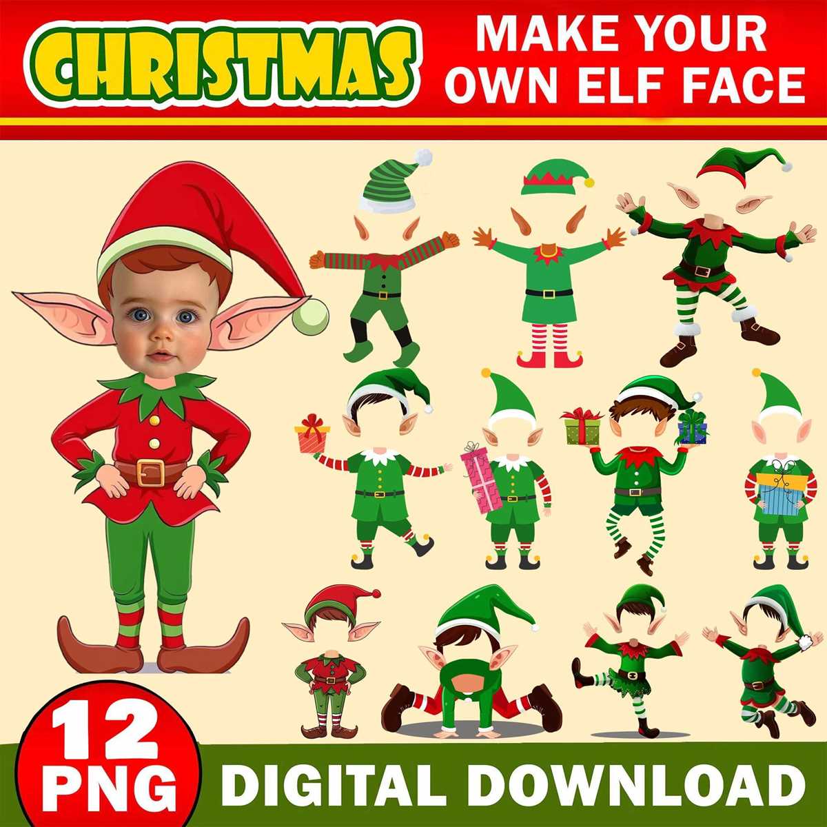 elf pattern printable