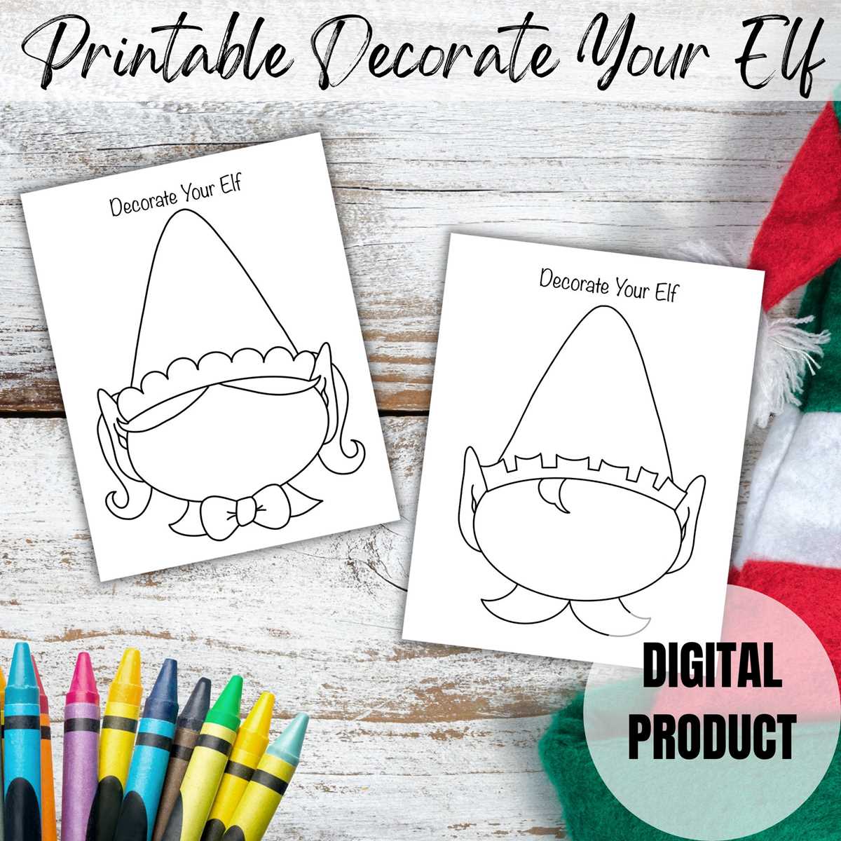 elf pattern printable