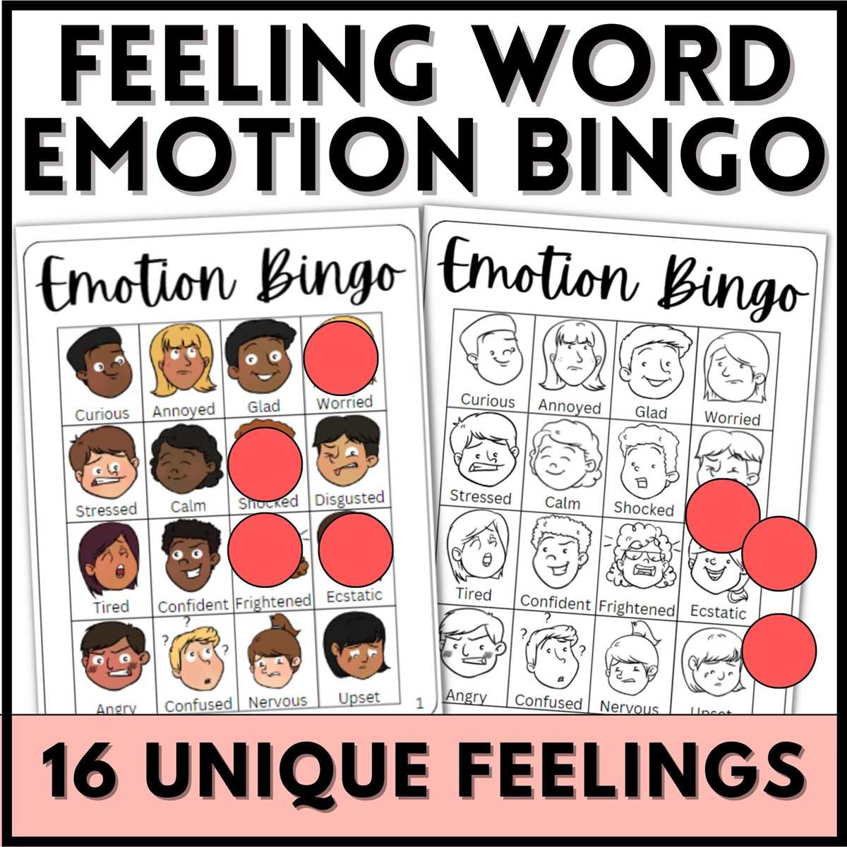 emotions bingo free printable