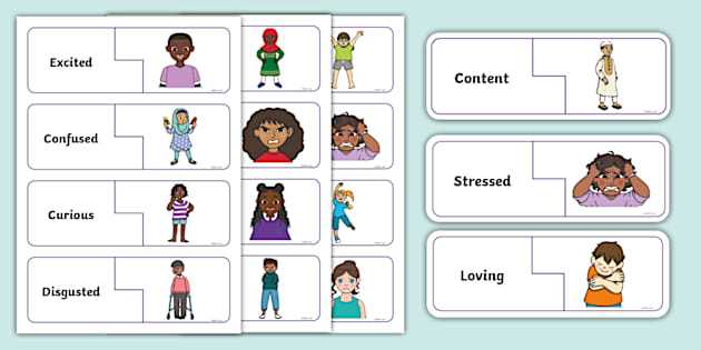 emotions matching game printable