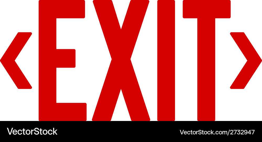 exit sign printable
