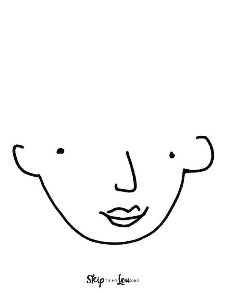 face printable crazy hair template
