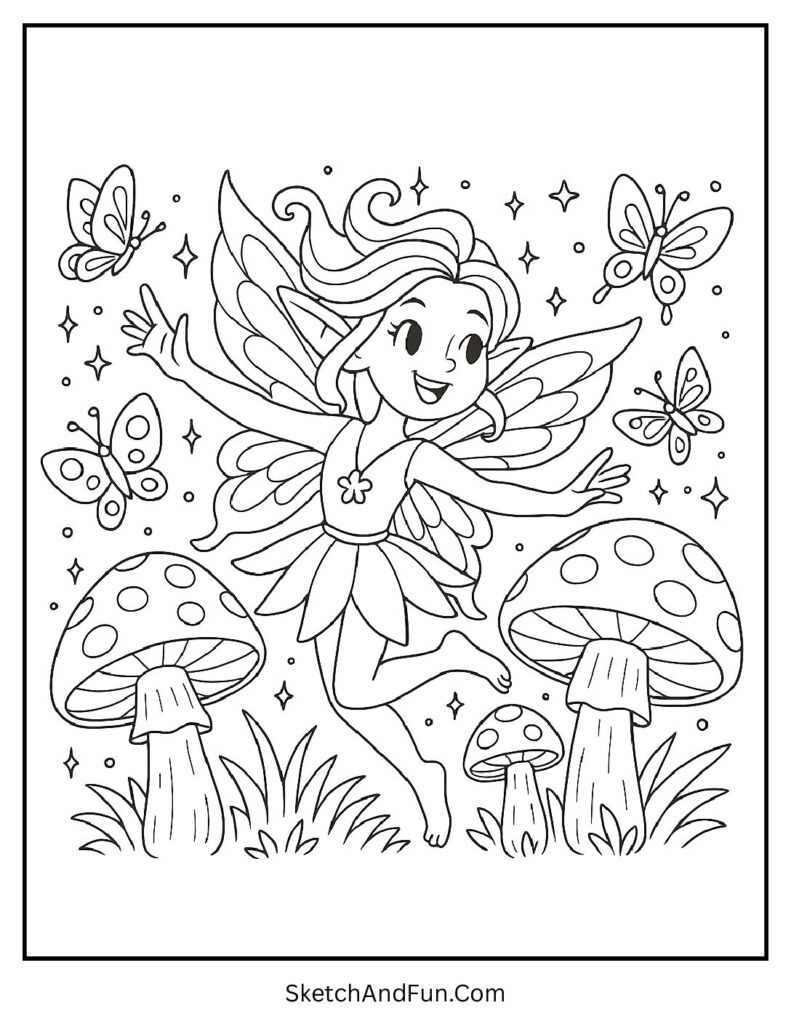 fairy free printable coloring pages