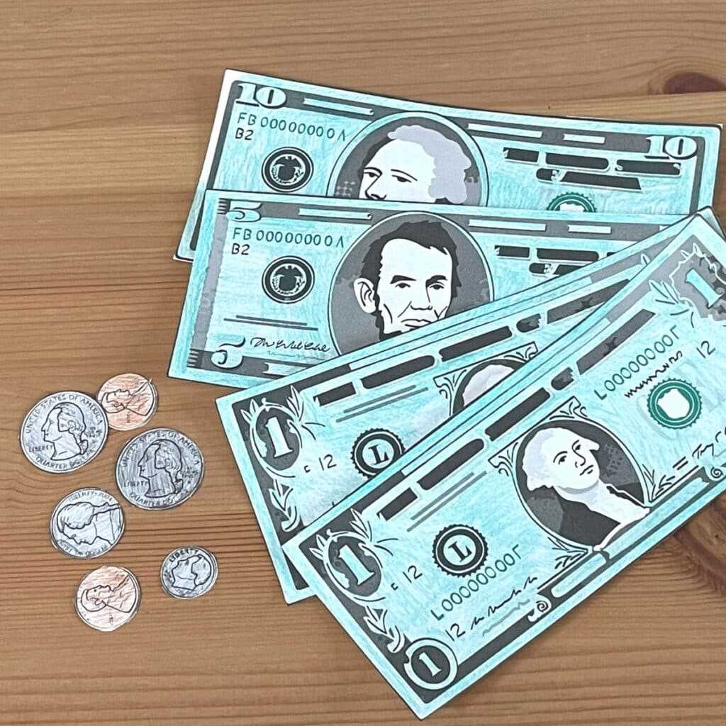 fake 1 dollar bill printable