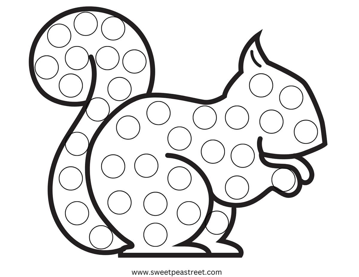 fall dot painting printables