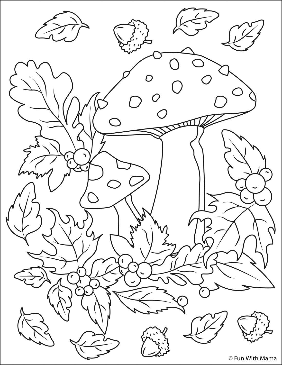 fall free printable coloring pages