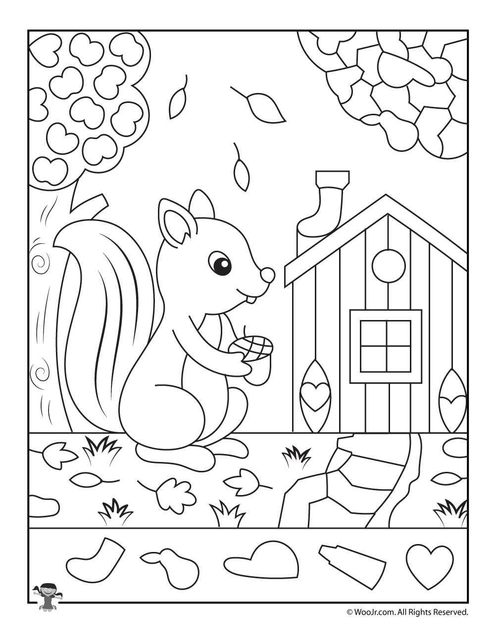 fall hidden picture printable