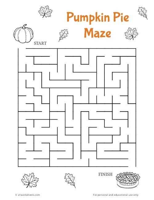 fall mazes printable