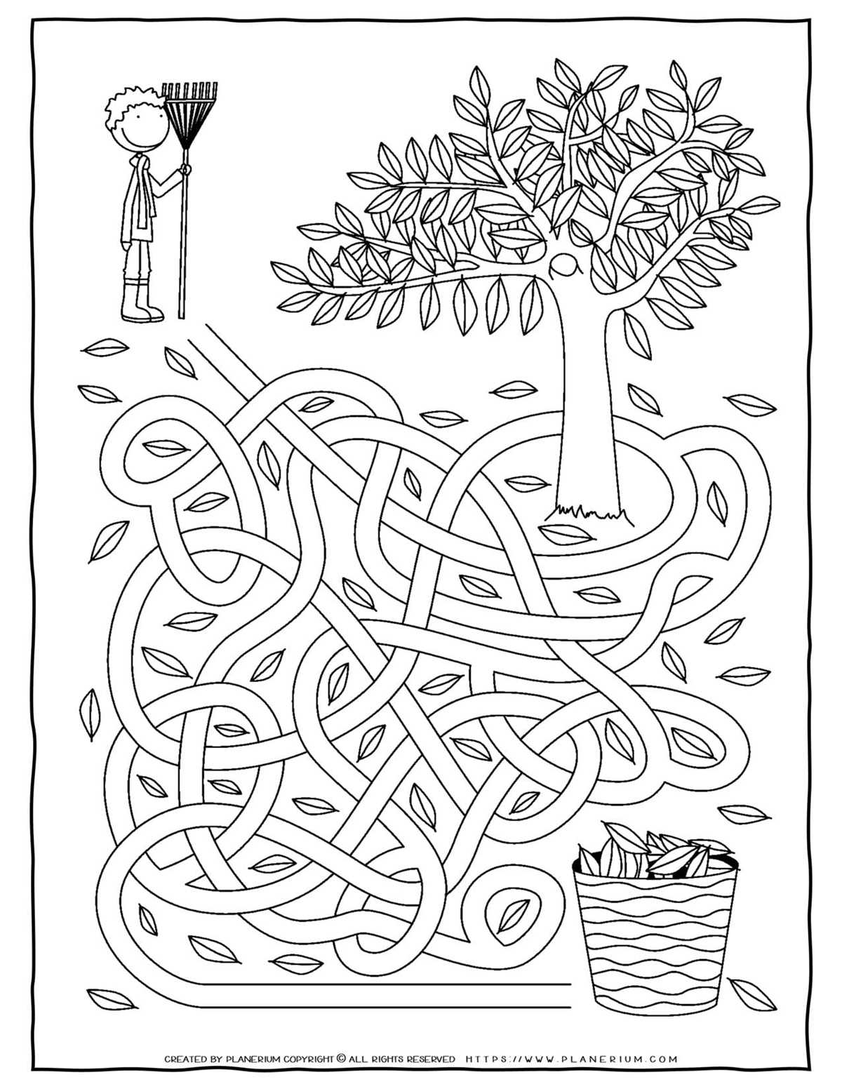 fall mazes printable