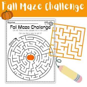 fall mazes printable