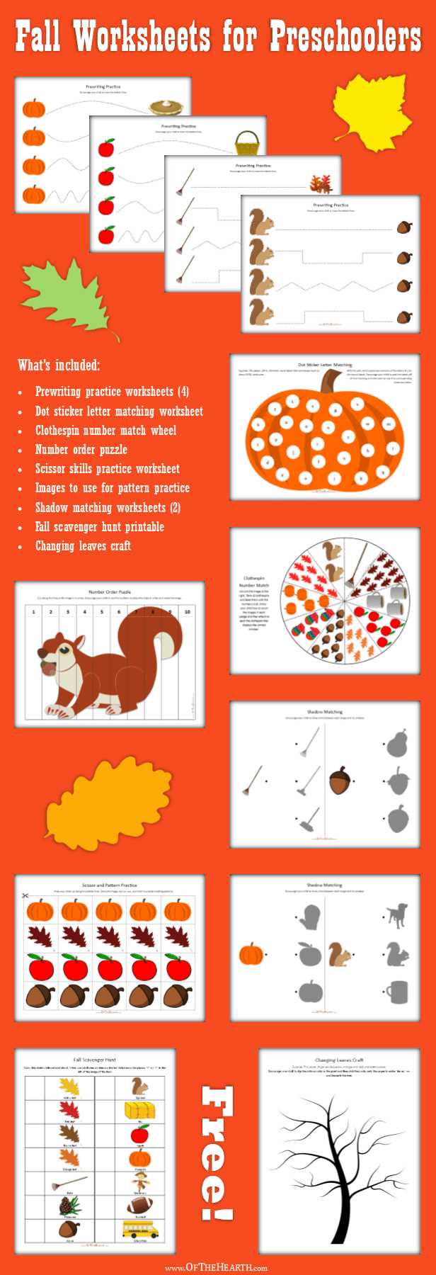 fall printable activities for preschoolers