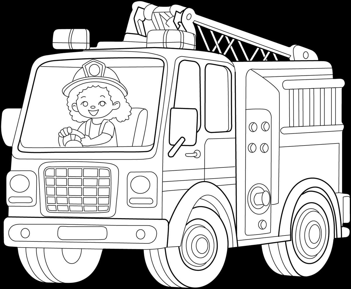 fire truck coloring page printable