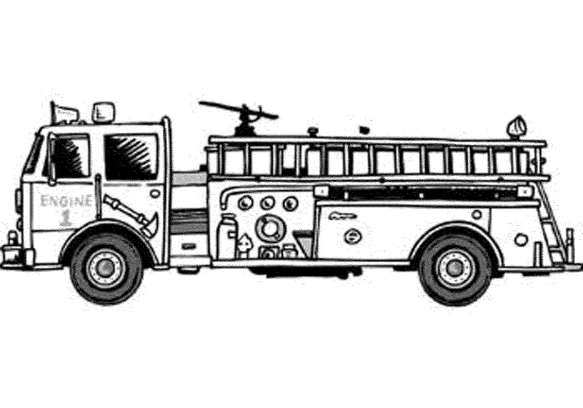 fire truck coloring page printable