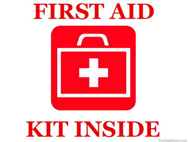 first aid signage printable