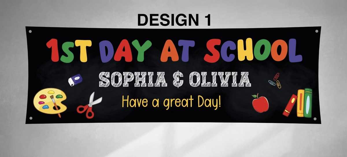 first day of school banner printable
